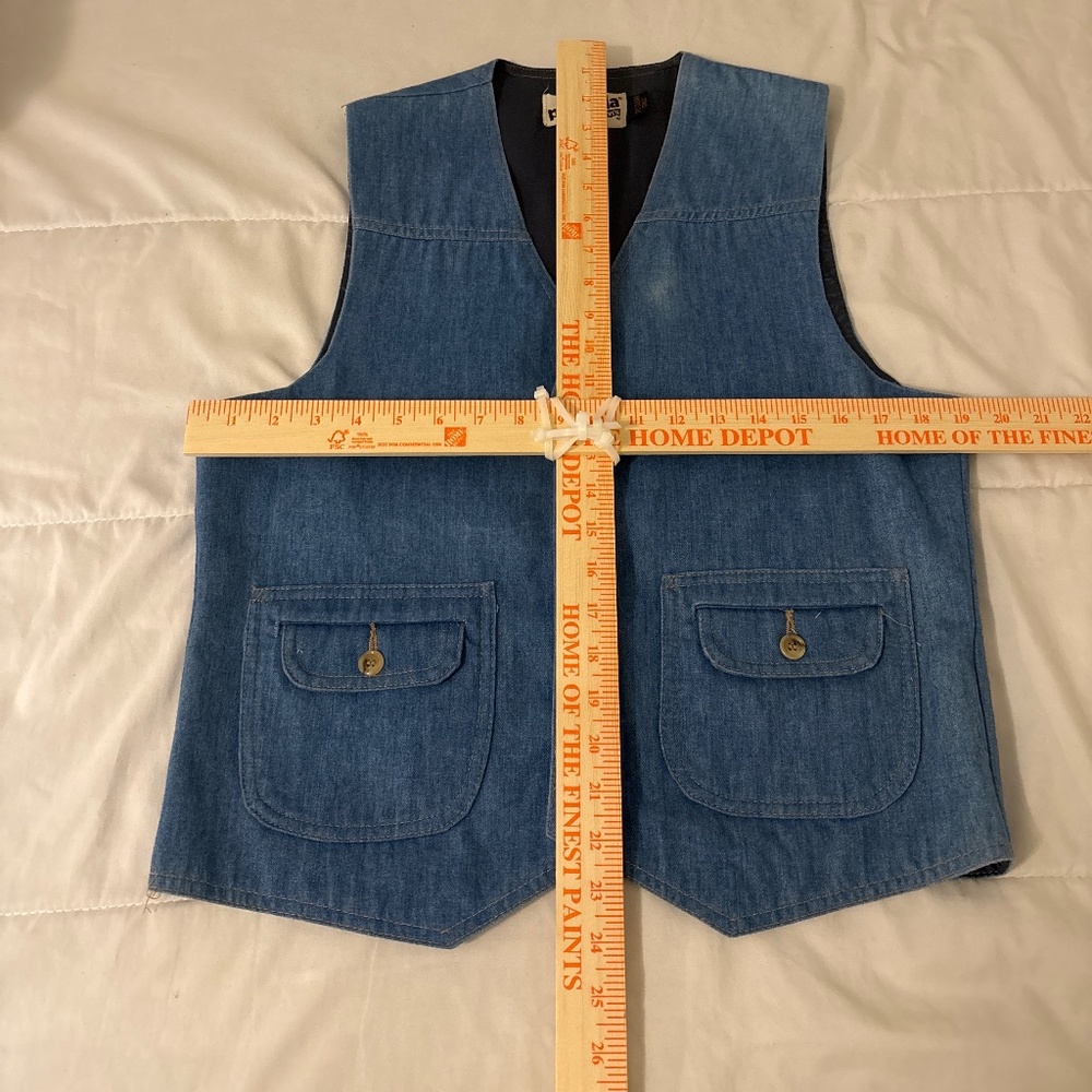 Levi’s 70’s Vintage Panatela Blue Textured Vest - Picture 4 of 4